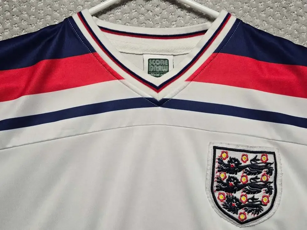 Score Draw England 1980-1983 Retro Home Football Shirt Jersey